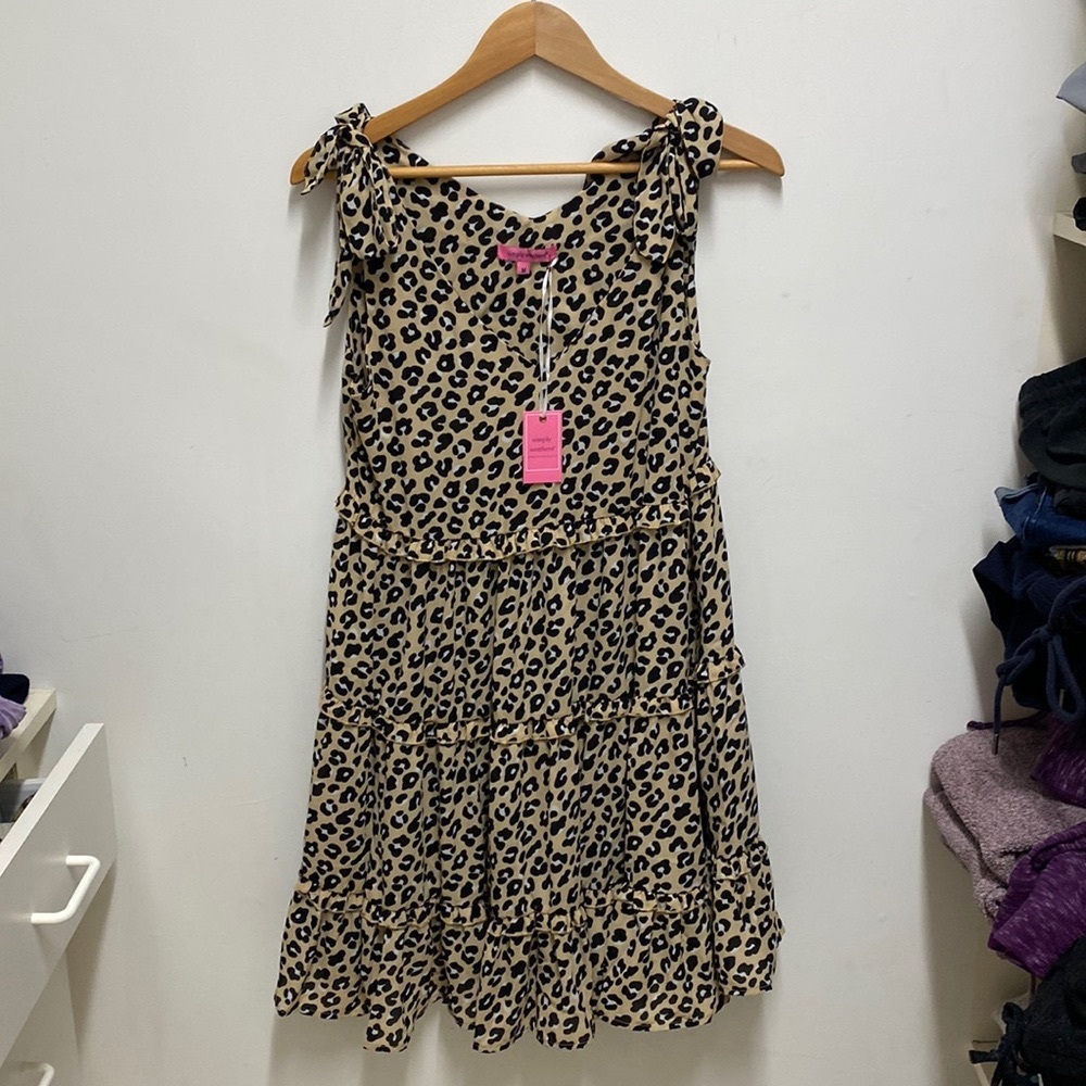 Brand New! Simply Southern Leopard Sun Dress Fun Animal Print Party M